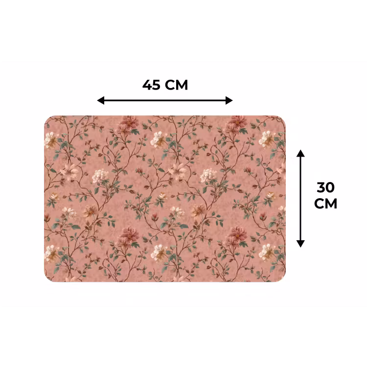 Botanisch - Bloemen - Roze Placemat vinyl groot 368 -specs