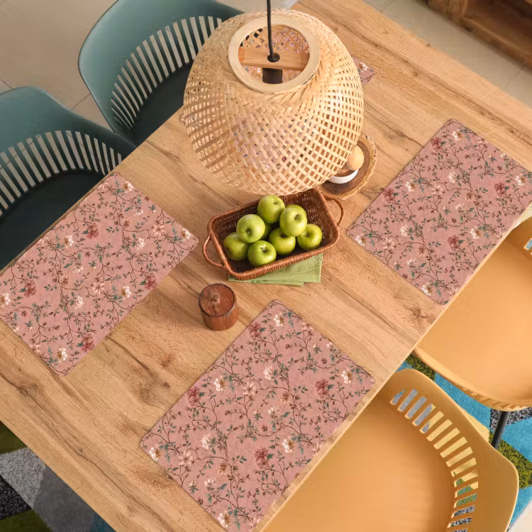 Botanisch - Bloemen - Roze Placemat vinyl groot 368 -zzsfeer5_Kitchenyeah-website