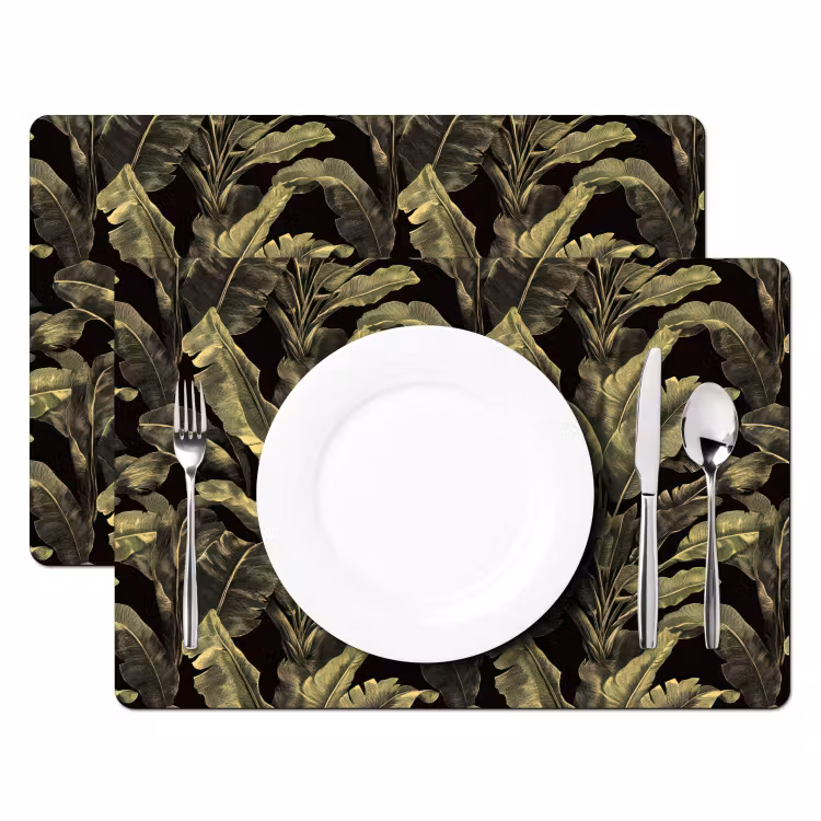 Botanisch - Bladeren - Groen Placemat vinyl groot 368 -zzsfeer2_Kitchenyeah-website