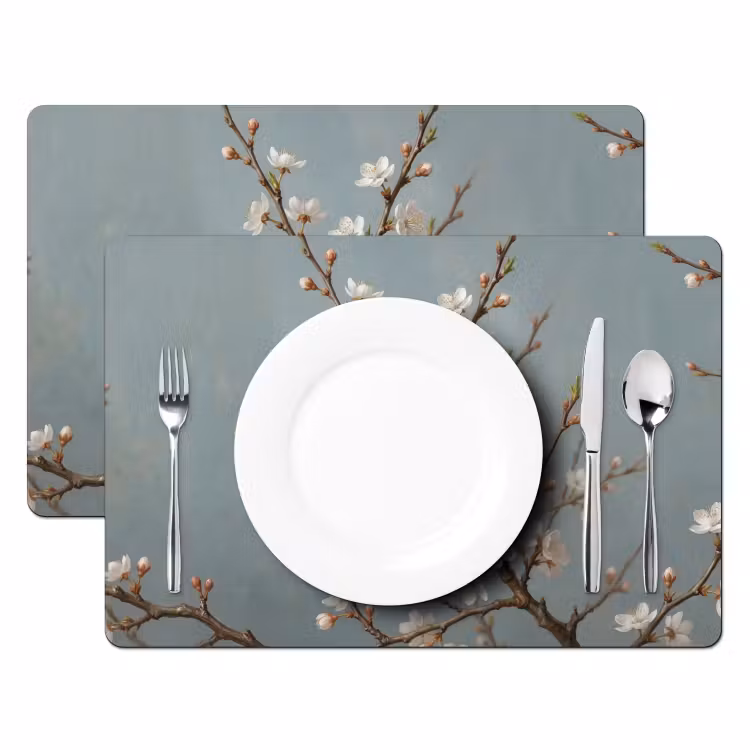 Botanisch - Stilleven - Blauw Placemat vinyl groot -zzsfeer2_Kitchenyeah-website
