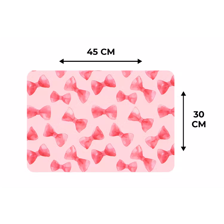 Strikken - Aquarel - Roze Placemat vinyl groot 368 -specs