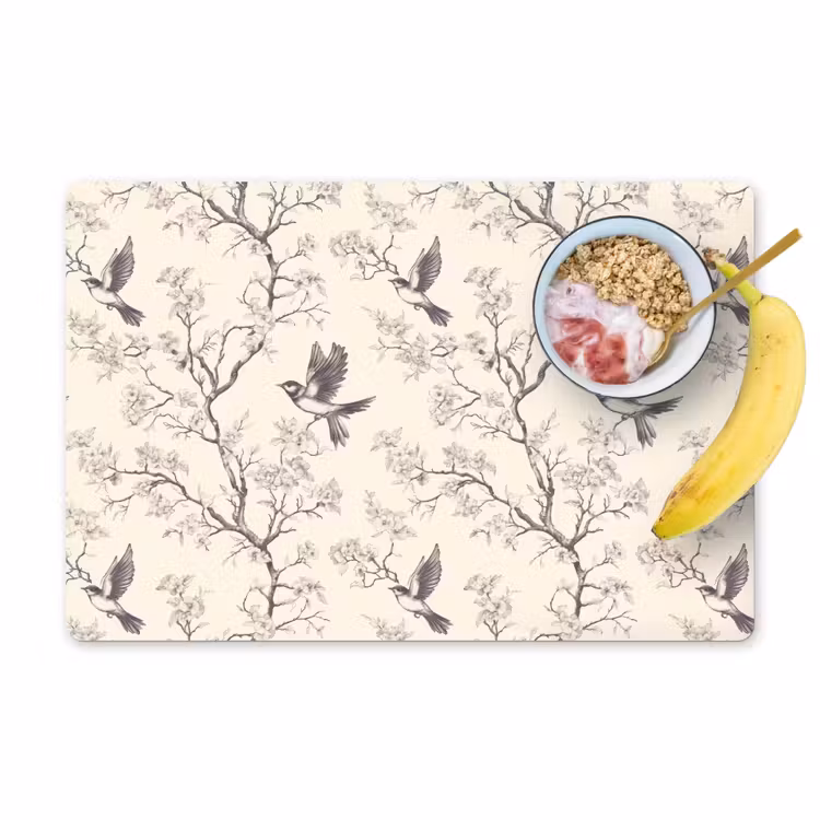 Takken - Vogels - Beige Placemat vinyl groot 368 -zzzproduct_Kitchenyeah-website