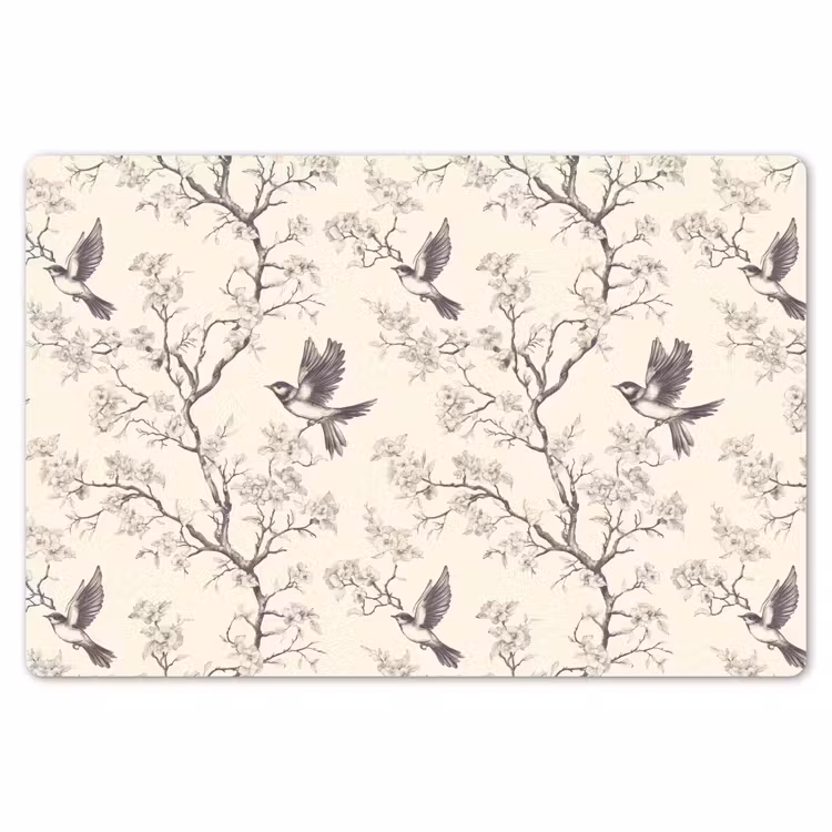 Takken - Vogels - Beige Placemat vinyl groot 368 -zzsfeer1_Kitchenyeah-website