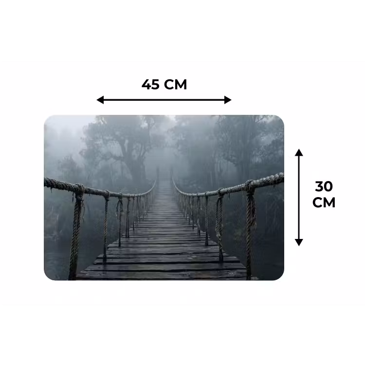 Brug - Jungle - Mist - Natuur Placemat vinyl groot -specs