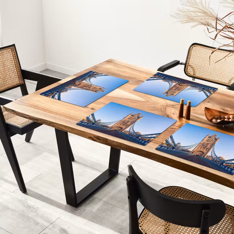 Brug - Toren - Architectuur - Klassiek - Blauw Placemat vinyl groot -zzsfeer4_Kitchenyeah-website