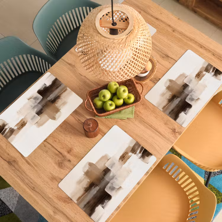 Penseelstreken - Abstract landschap - Rust Placemat vinyl groot -zzsfeer5_Kitchenyeah-website
