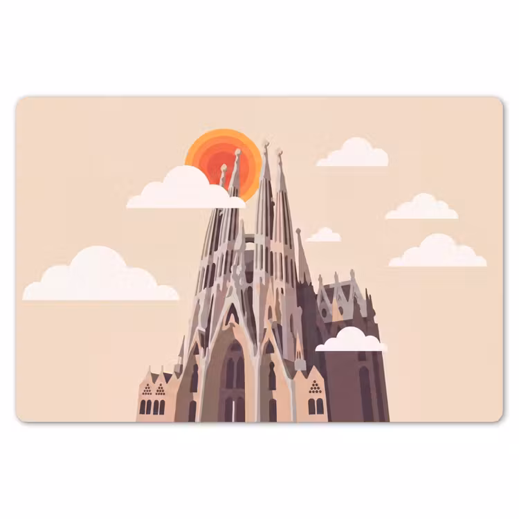 Gebouw - Torens - Architectuur - Abstract - Zonsondergang Placemat vinyl groot -zzsfeer1_Kitchenyeah-website