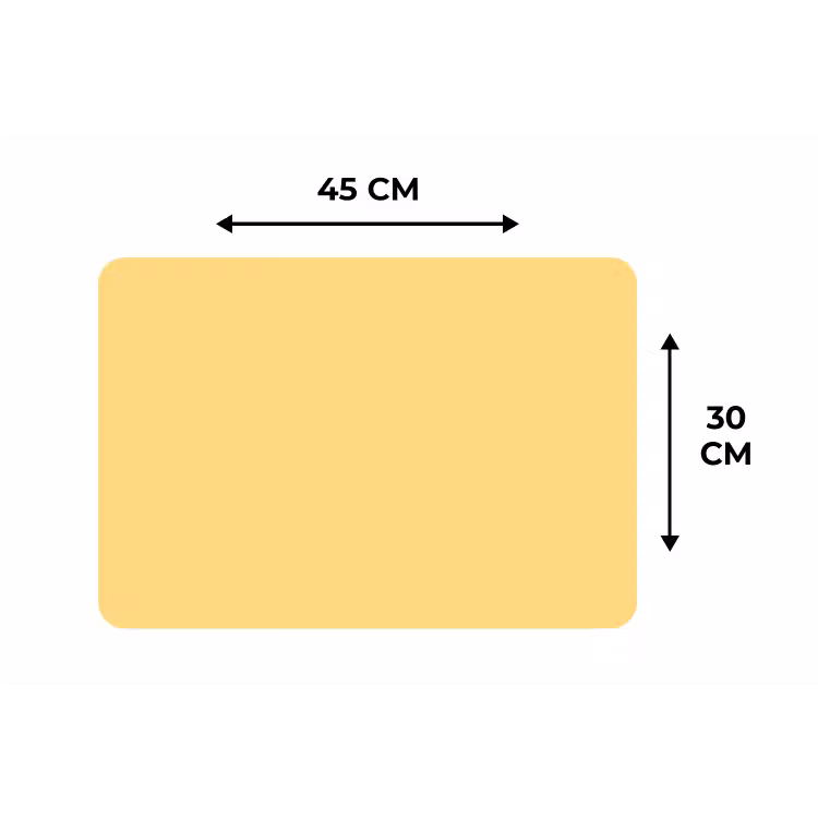 Butter - Geel - Yellow Placemat vinyl groot 368 -specs