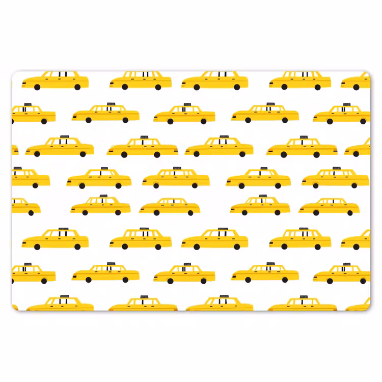 Taxi - Iconisch - Geel Placemat vinyl groot 368 -zzsfeer1_Kitchenyeah-website