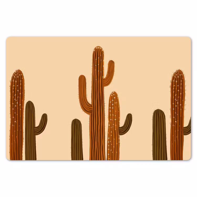 Cactus - Woestijn - Zand - Bruin Placemat vinyl groot -zzsfeer1_Kitchenyeah-website