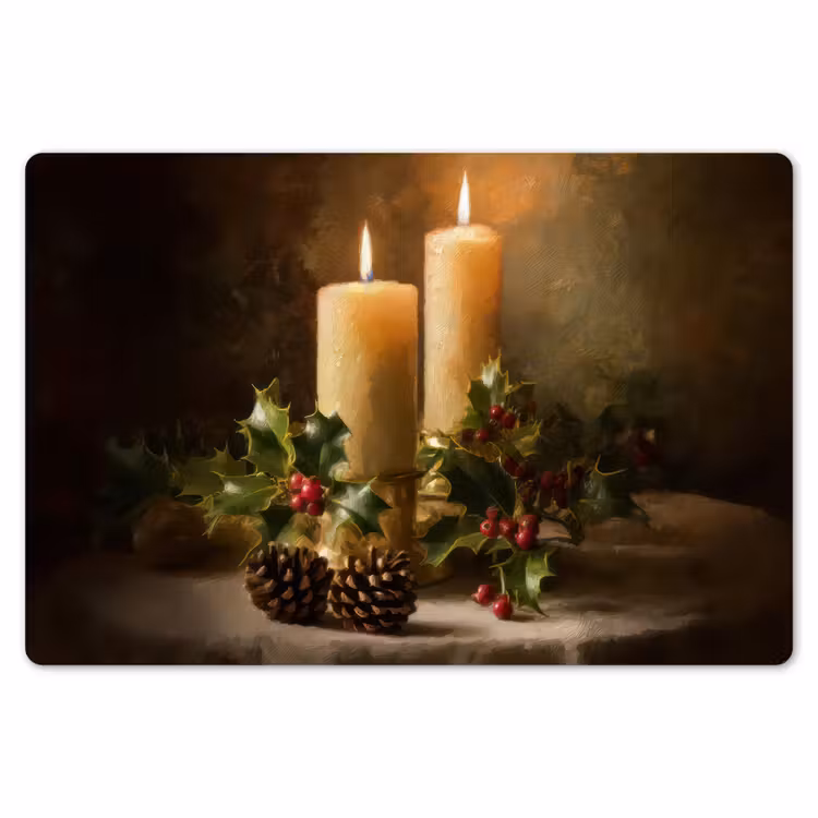 Kaarslicht - Kerst - Veelkleurig Placemat vinyl groot -zzsfeer1_Kitchenyeah-website