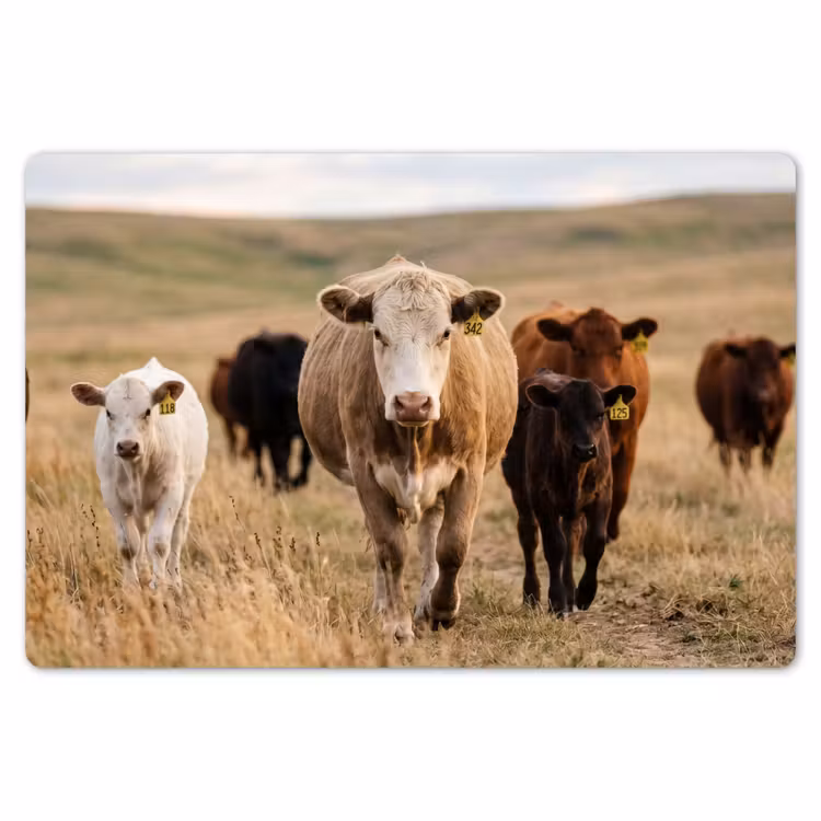 Runderen - Kudde - Landschap - Weide - Rustig Placemat vinyl groot -zzsfeer1_Kitchenyeah-website