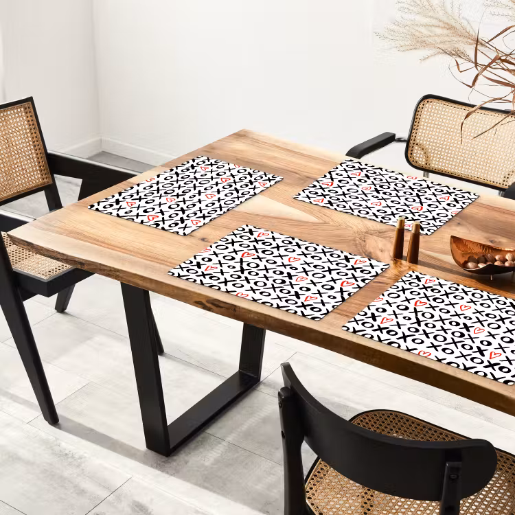 Tekens - Harten - Rood Placemat vinyl groot 368 -zzsfeer4_Kitchenyeah-website