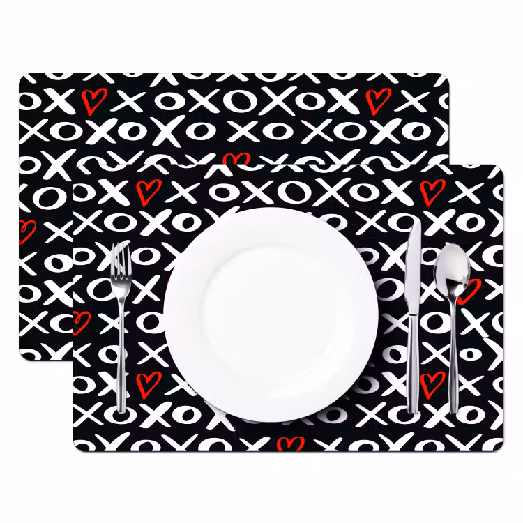 Tekens - Wit - Zwart Placemat vinyl groot 368 -zzsfeer2_Kitchenyeah-website