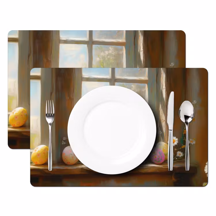 Kuiken - Raam - Paaseieren Placemat vinyl groot -zzsfeer2_Kitchenyeah-website