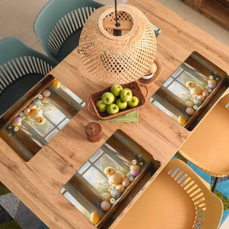 Kuiken - Raam - Paaseieren Placemat vinyl groot -zzsfeer5_Kitchenyeah-website