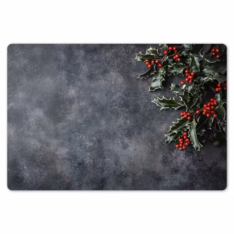 Christmas - Takken - Winter - Rood Placemat vinyl groot -zzsfeer1_Kitchenyeah-website