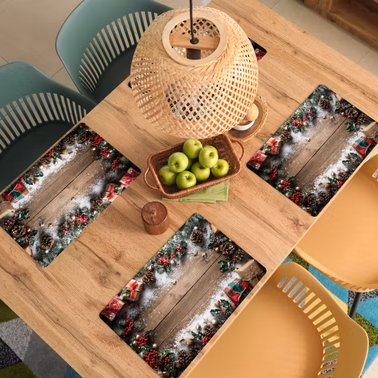 Kerstdecoratie - Geschenken - Hout - Veelkleurig Placemat vinyl groot -zzsfeer5_Kitchenyeah-website