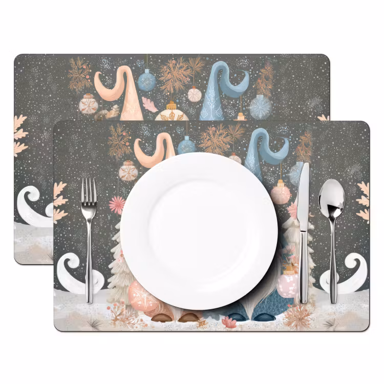 Kerst - Gnomen - Pastel Placemat vinyl groot -zzsfeer2_Kitchenyeah-website