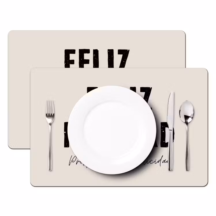 Kerst - Quotes - Feliz navidad - Kerstmis - Feestdagen Placemat vinyl groot -zzsfeer2_Kitchenyeah-website