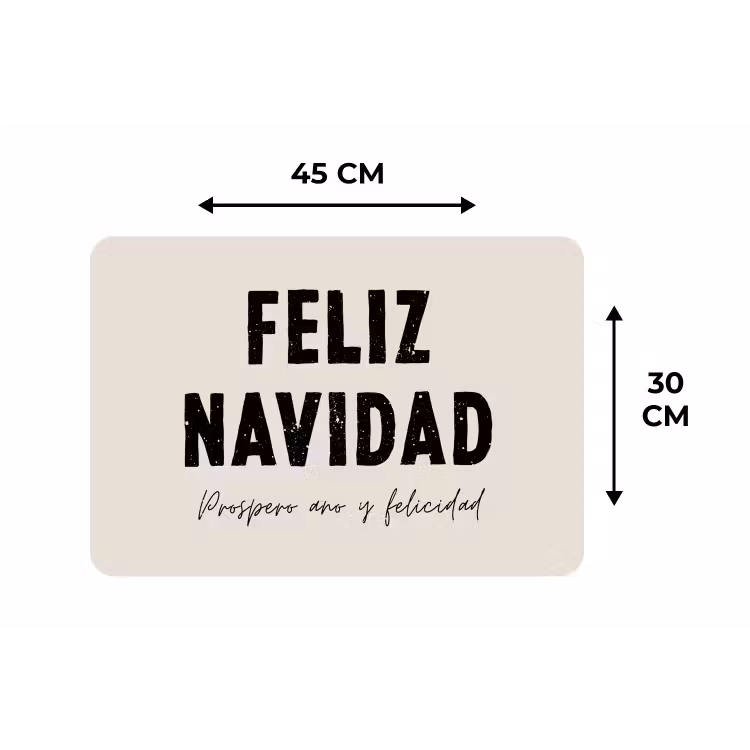 Kerst - Quotes - Feliz navidad - Kerstmis - Feestdagen Placemat vinyl groot -specs