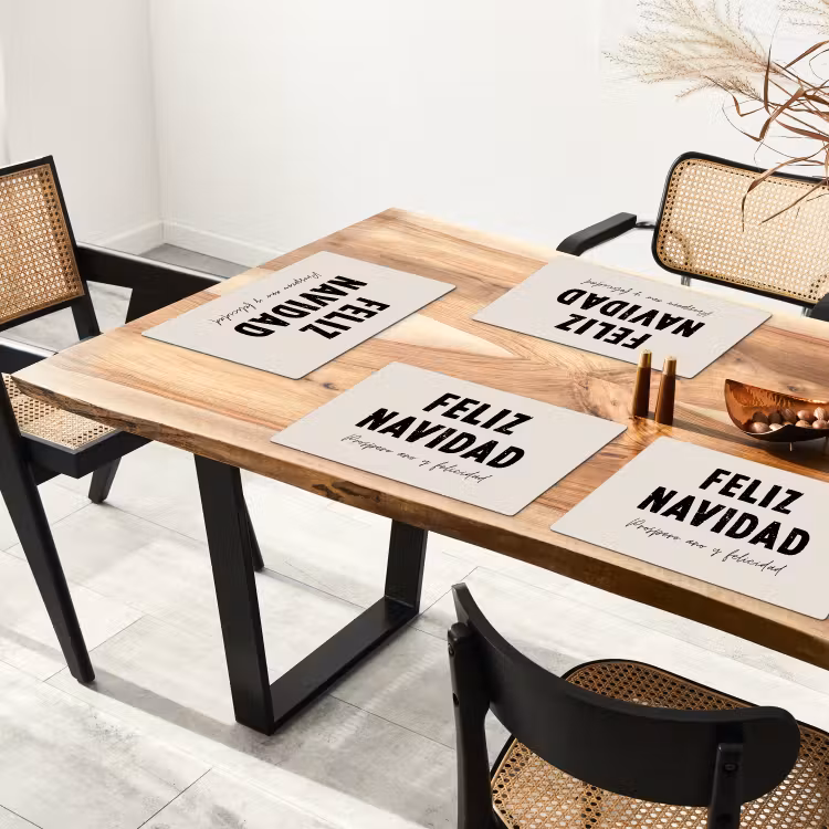 Kerst - Quotes - Feliz navidad - Kerstmis - Feestdagen Placemat vinyl groot -zzsfeer4_Kitchenyeah-website