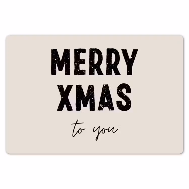 Kerst - Quotes - Merry xmas - Feestdagen - Zwart Placemat vinyl groot -zzsfeer1_Kitchenyeah-website