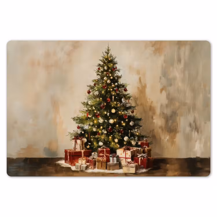 Kerstboom - Versierd - Kleurrijk Placemat vinyl groot -zzsfeer1_Kitchenyeah-website