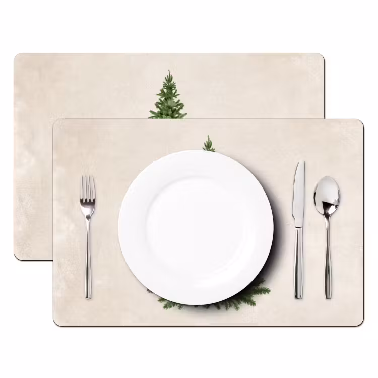 Kerstboom - Groen - Kerstmis - Feestdagen Placemat vinyl groot -zzsfeer2_Kitchenyeah-website