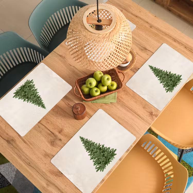 Kerstboom - Groen - Kerstmis - Feestdagen Placemat vinyl groot -zzsfeer5_Kitchenyeah-website
