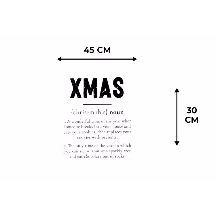 Kerst - Wit - Xmas - Quotes - Feestdagen Placemat vinyl groot -specs