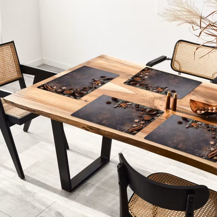 Kaneel - Christmas - Bruin - Brons Placemat vinyl groot -zzsfeer4_Kitchenyeah-website