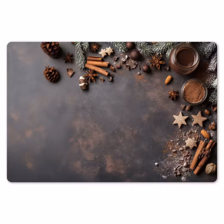 Kaneel - Christmas - Bruin - Brons Placemat vinyl groot -zzsfeer1_Kitchenyeah-website