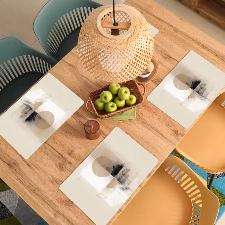 Cirkel - Compositie - Diepte - Beige Placemat vinyl groot -zzsfeer5_Kitchenyeah-website