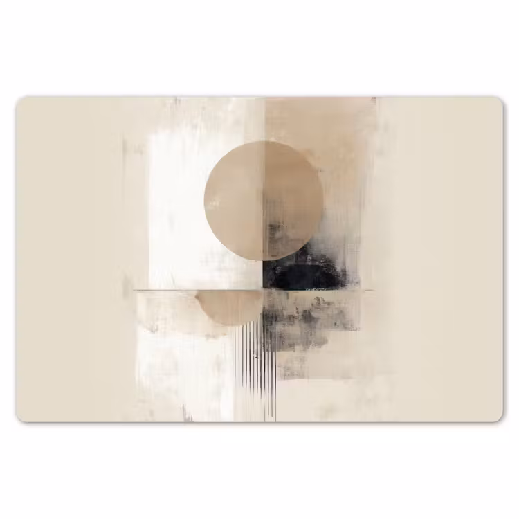 Cirkel - Compositie - Diepte - Beige Placemat vinyl groot -zzsfeer1_Kitchenyeah-website