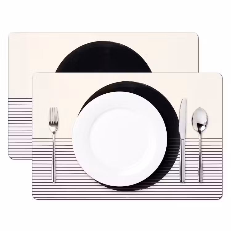 Placemat - 6 pieces - Circle - Lines - Abstract - Cirkel - Lijnen - Abstract Placemat vinyl groot