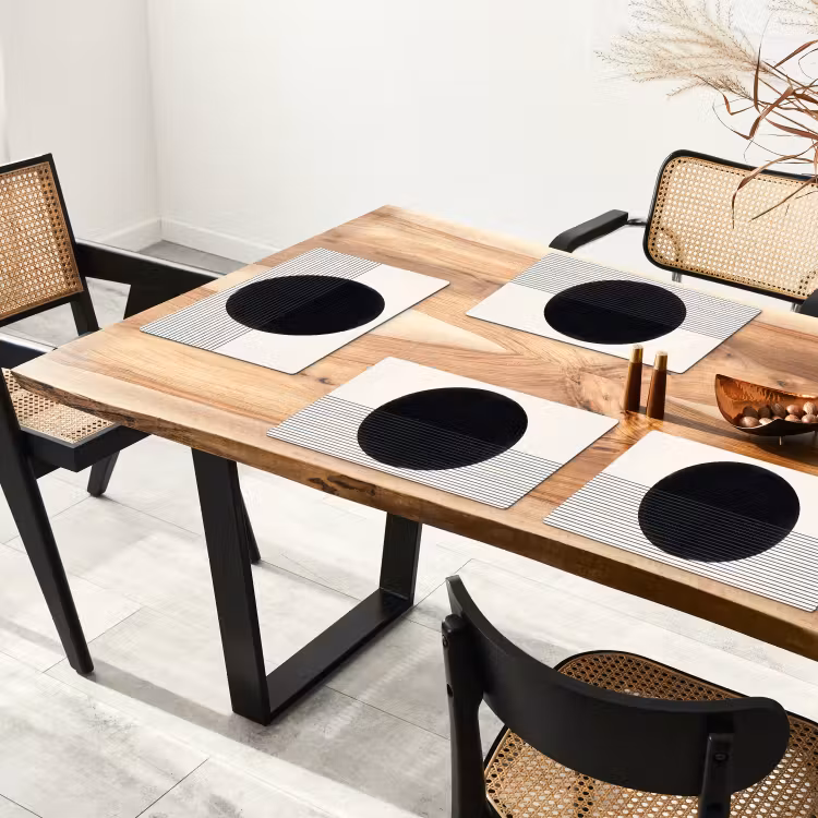Placemat - 6 pieces - Circle - Lines - Abstract - Cirkel - Lijnen - Abstract Placemat vinyl groot