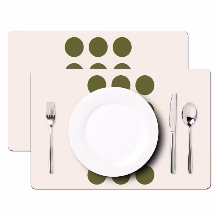Cirkels - Geometrisch - Abstract - Modern - Groen Placemat vinyl groot -zzsfeer2_Kitchenyeah-website