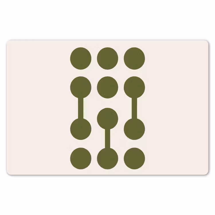 Cirkels - Geometrisch - Abstract - Modern - Groen Placemat vinyl groot -zzsfeer1_Kitchenyeah-website