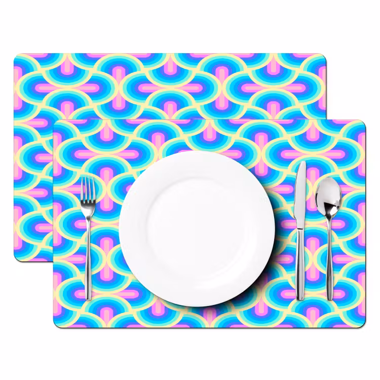 Cirkels - Neon - Bogen Placemat vinyl groot 368 -zzsfeer2_Kitchenyeah-website