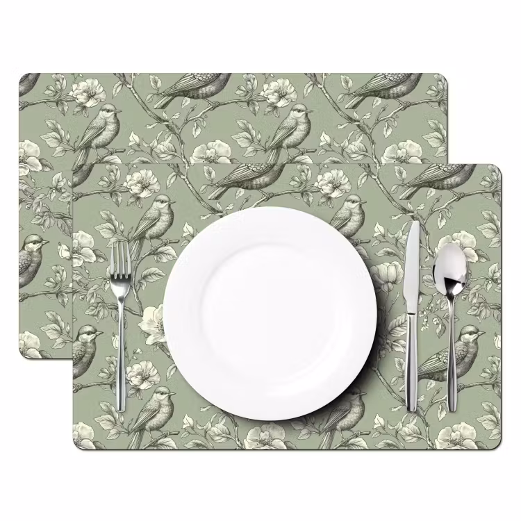 Klassiek - Botanisch - Groen Placemat vinyl groot 368 -zzsfeer2_Kitchenyeah-website