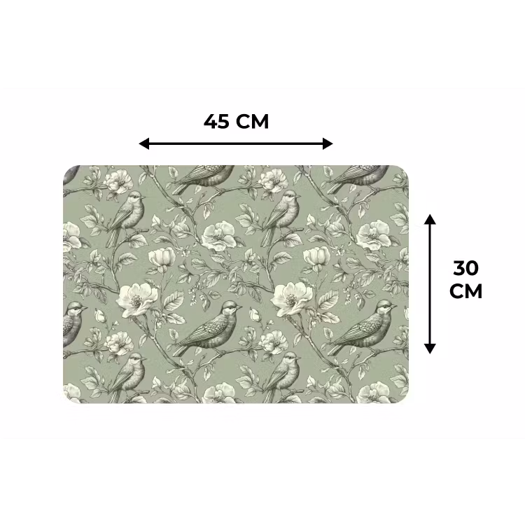 Klassiek - Botanisch - Groen Placemat vinyl groot 368 -specs