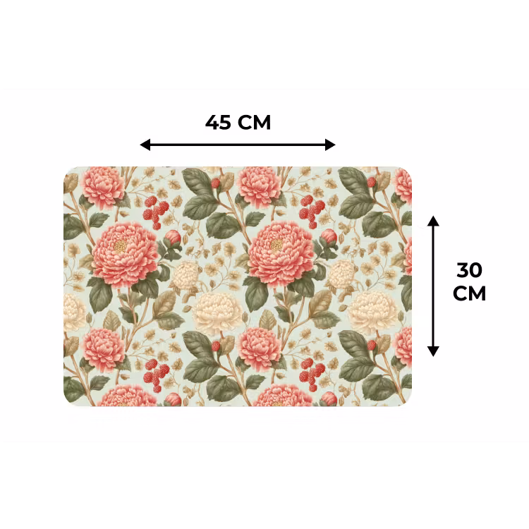 Klassiek - Botanisch - Veelkleurig Placemat vinyl groot 368 -specs