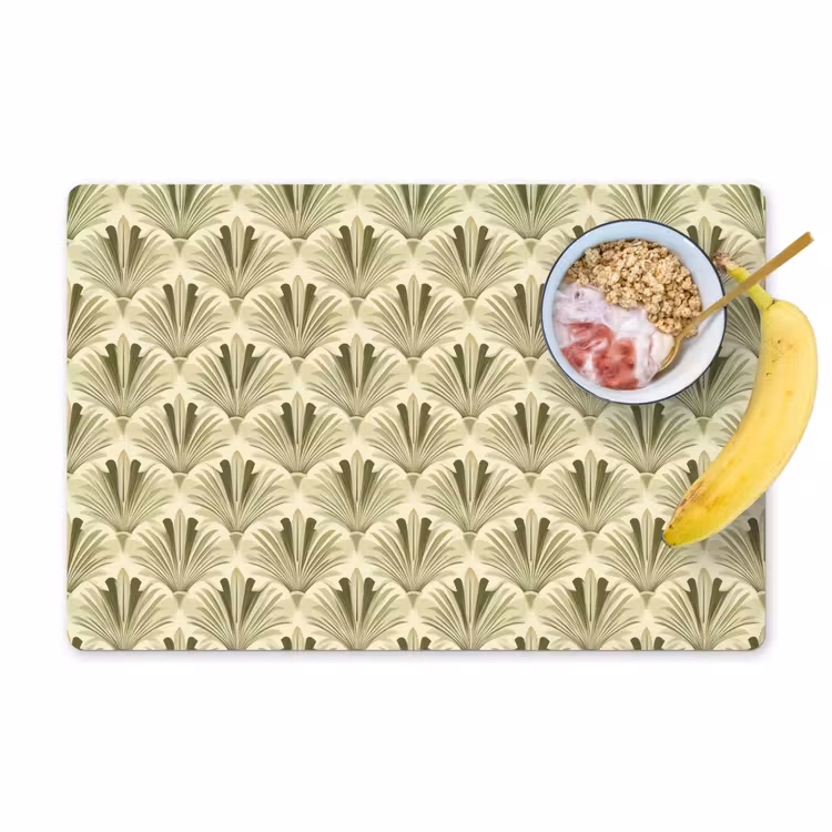 Klassiek - Waaier - Groen Placemat vinyl groot 368 -zzzproduct_Kitchenyeah-website