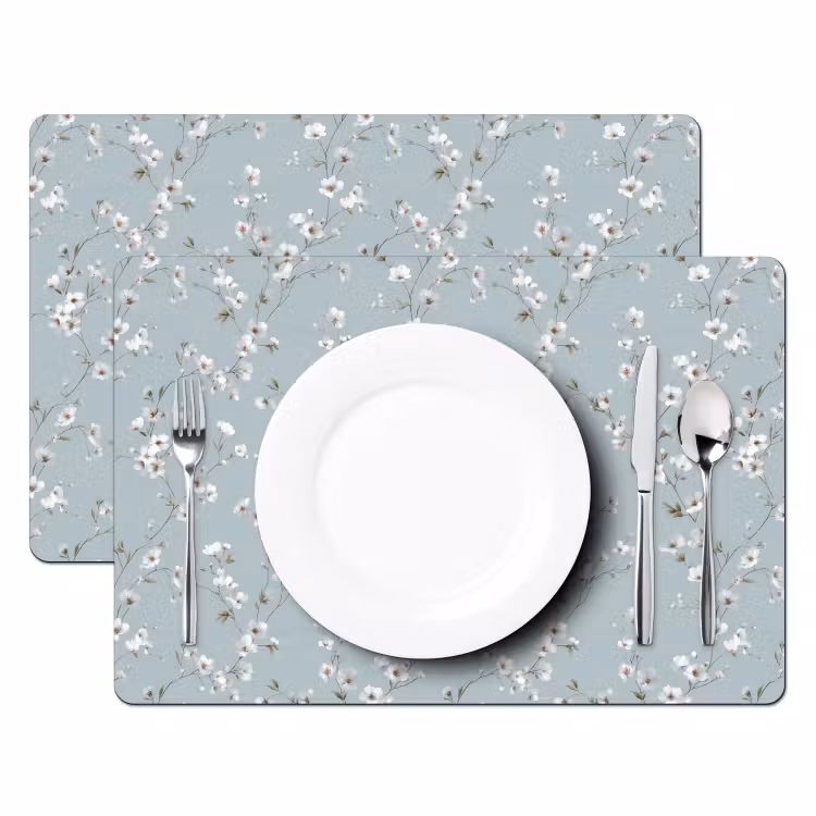 Klassiek - Bloemen - Blauw Placemat vinyl groot 368 -zzsfeer2_Kitchenyeah-website