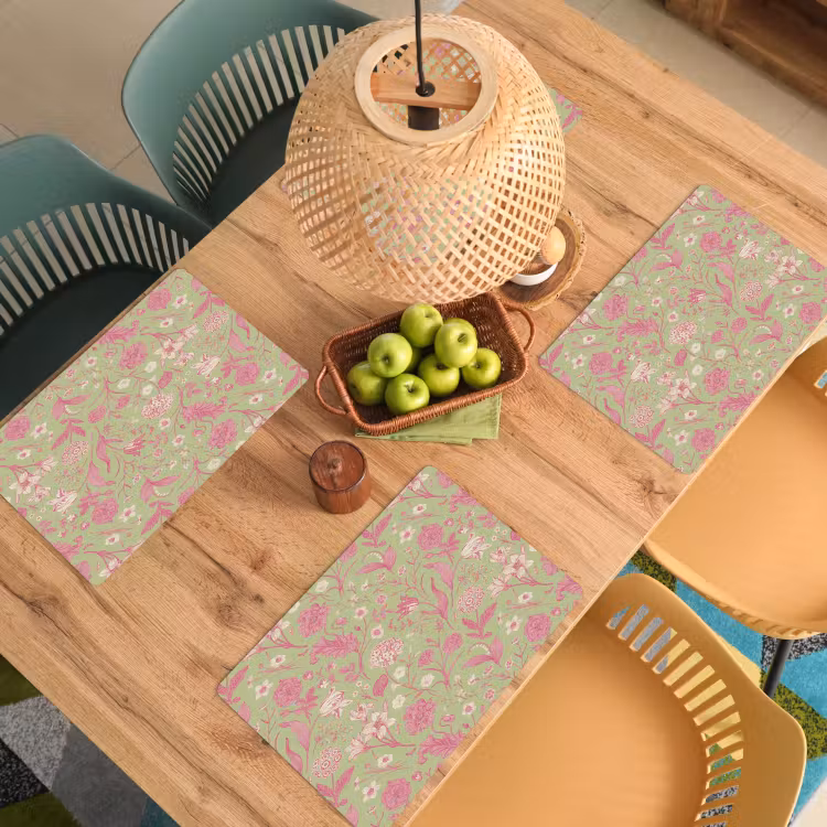Classic - Pink - Mint Placemat vinyl groot 368 -zzsfeer5_Kitchenyeah-website