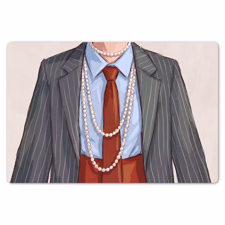 Kleding - Strik - Parels - Klassiek - Mode Placemat vinyl groot -zzsfeer1_Kitchenyeah-website