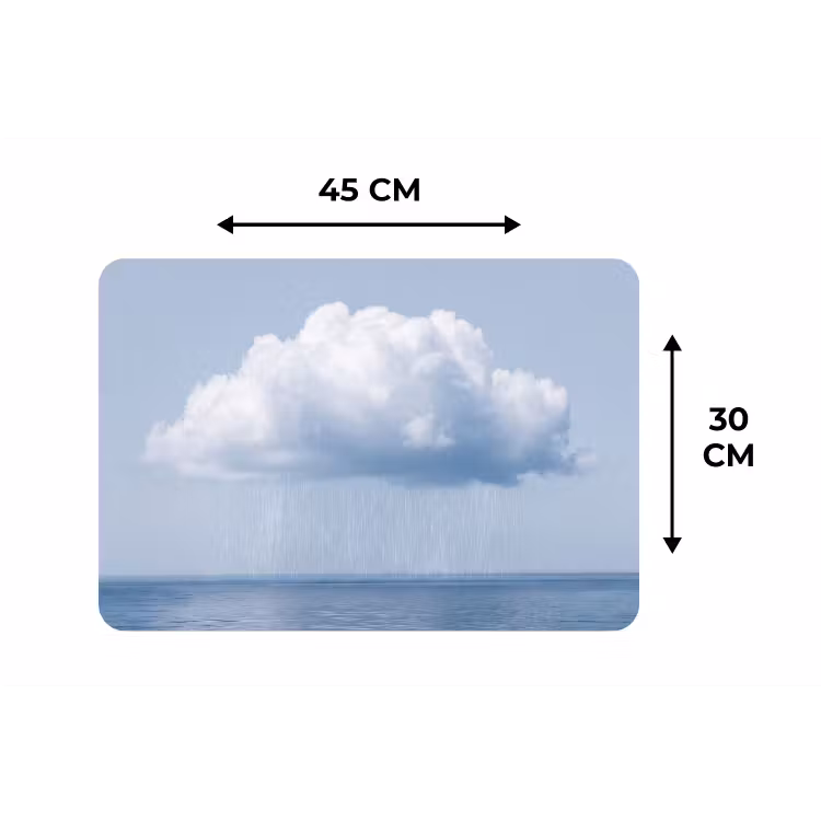 Placemat - 6 pieces - Cloud - Rain - Nature - Wolk - Regen - Natuur Placemat vinyl groot