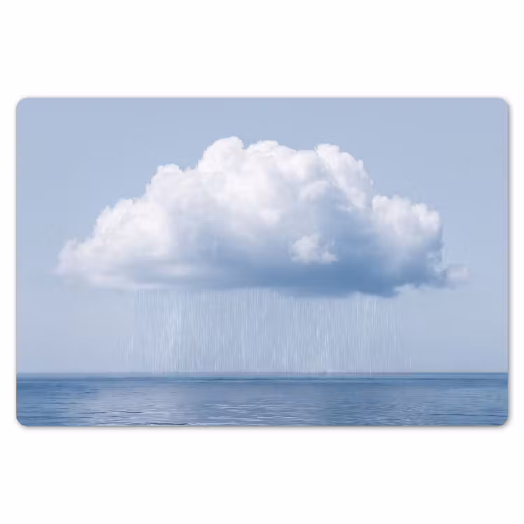 Placemat - 6 pieces - Cloud - Rain - Nature - Wolk - Regen - Natuur Placemat vinyl groot
