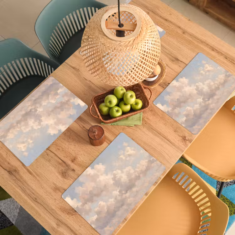 Wolken - Zacht - Natuur - Klassiek - Beige Placemat vinyl groot -zzsfeer5_Kitchenyeah-website
